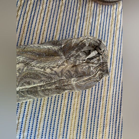 Diesel Black Gold Min Dress Gray Relaxed Paisley Peasant Bohemian Made Italy 38 - Picture 6 of 10